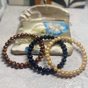 Honora Set of 3 Cultured Pearl Bracelets